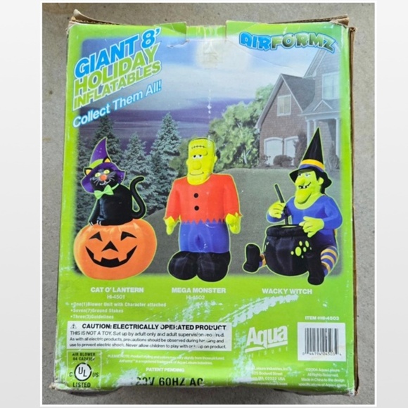 2004 Vintage Air Formz Blown Inflatable Halloween 3 Ghosts Light Up 8ft Working - Picture 14 of 16